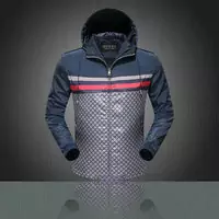 handsome veste gucci jacket hiver hoodie tape blue